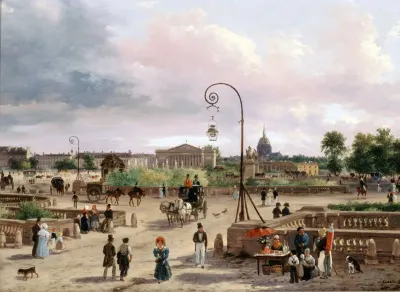 La Place Louis Xvi Place De La Concorde En 1829