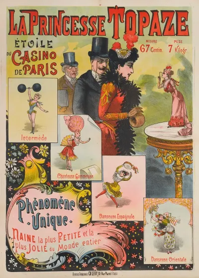 La Princesse Topaze Etoile Du Casino De Paris Mesure 67 Centim Pese 7 Kilogr Phenomene
