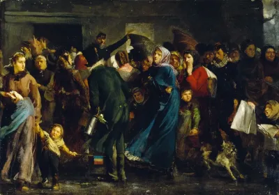 La Queue A La Boucherie En 1871