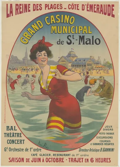 La Reine Des Plages Cote Demeraude Grand Casino Municipal De St Malo Bal Theatre Concert