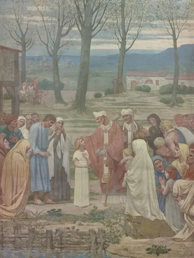 La Rencontre De Sainte Genevieve Et De Saint Germain