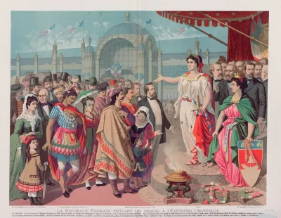 La Republique Francaise Recevant Les Peuples A Lexposition Universelle