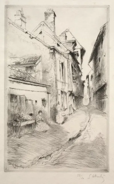 La Rue De Lecole A Troyes