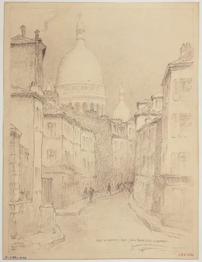 La Rue De Norvins Et La Rue Jean Baptiste Clement