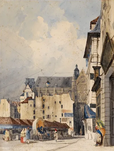La Rue Des Prouvaires Et Leglise Saint Eustache 2