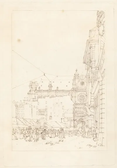 La Rue Des Prouvaires Et Leglise Saint Eustache Paris
