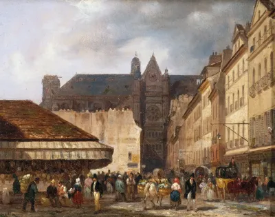 La Rue Des Prouvaires Et Leglise Saint Eustache