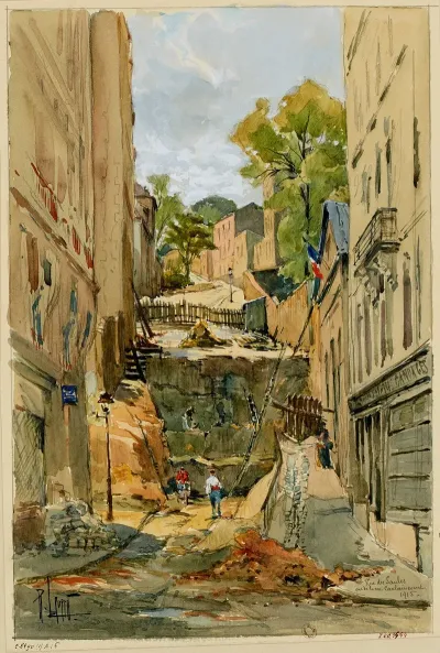 La Rue Des Saules Vue De La Rue Coulaincourt