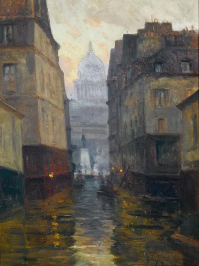 La Rue Du Haut Pave Vers La Place Maubert Inondations De 1910