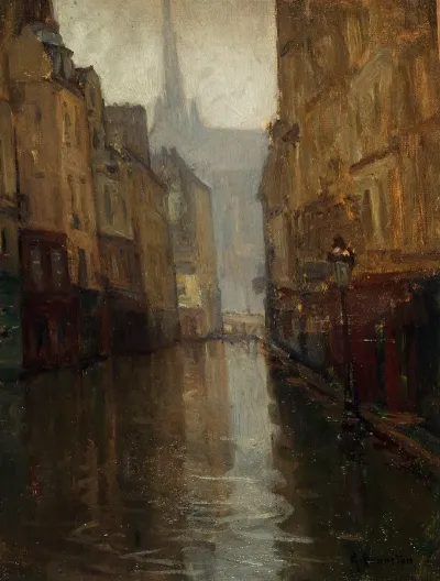 La Rue Du Haut Pave Vers Le Quai De Montebello Inondations De 1910