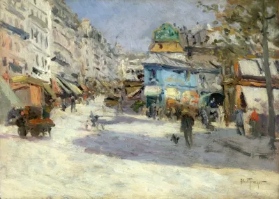 La Rue Lepic Langle De La Rue Puget Et La Place Blanche