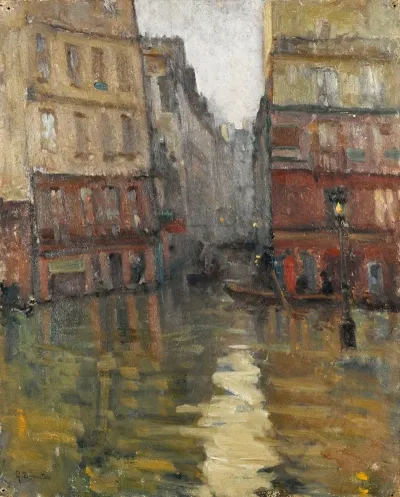 La Rue Maitre Albert Inondations De 1910