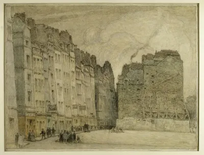 La Rue Miron Apres La Demolition Des Maisons De Lancien Paris