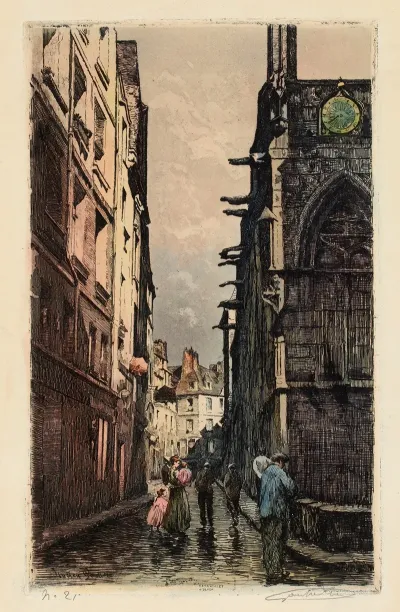 La Rue Saint Severin Et Une Partie De Leglise