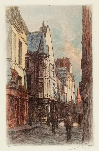 La Rue Vieille Du Temple Au Coin De La Rue Des Francs Bourgeois