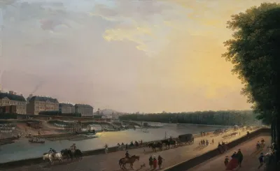 La Seine A La Grenouillere Vue Prise De La Terrasse Du Bord De Leau Aux Tuileries
