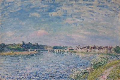 La Seine A Saint Mammes Le Soir