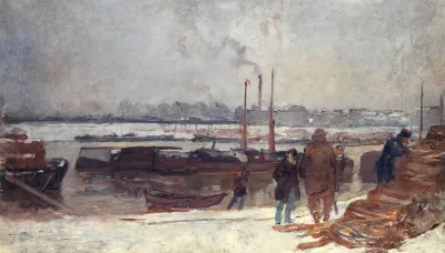 La Seine Au Quai Dausterlitz Effet De Neige