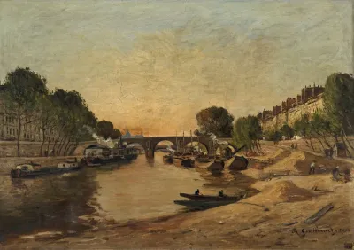 La Seine Et Le Pont Marie