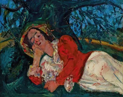 La Sieste Femme Etendue Sous Un Arbre