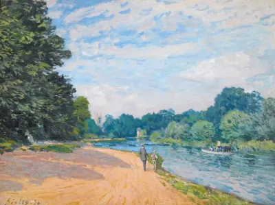 La Tamise Avec Hampton Church
