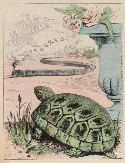 La Tortue Le Chemin De Fer Par Gill