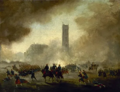 La Tour Saint Jacques Reprise Par Les Troupes Versaillaises
