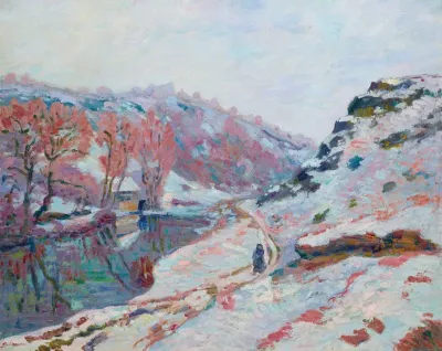 La Vallee De La Sedelle Sous La Neige Creuse