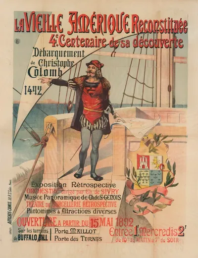 La Vieille Amerique Reconstituee 4e Centenaire De Sa Decouverte Debarquement De Christophe Colomb 1492 Exposition