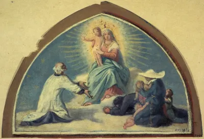 La Vierge Presentant Lenfant Jesus A Saint Vincent De Paul