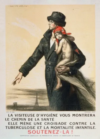 La Visiteuse Dhygiene Vous Montrera Le Chemin De La Sante Elle Mene Une Croisade Contre La Tuberculose Et La Mortalite Infantile Soutenez La