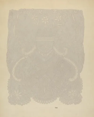 Lace Wedding Veil Section Of