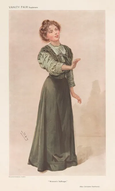 Ladies Womens Suffrage Miss Christabel Pankhurst