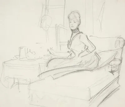 Lady At Tea Table