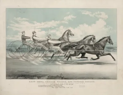 Lady Emma George Wilkes And General Butler Trotting For A Purse Of 1000 Mile Heats Best 3 In 5