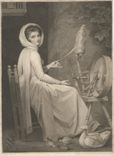 Lady Hamilton As The Spinster