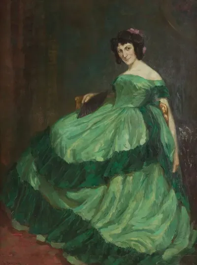 Lady In A Green Dress