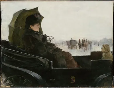 Lady In A Landau Motif From Paris