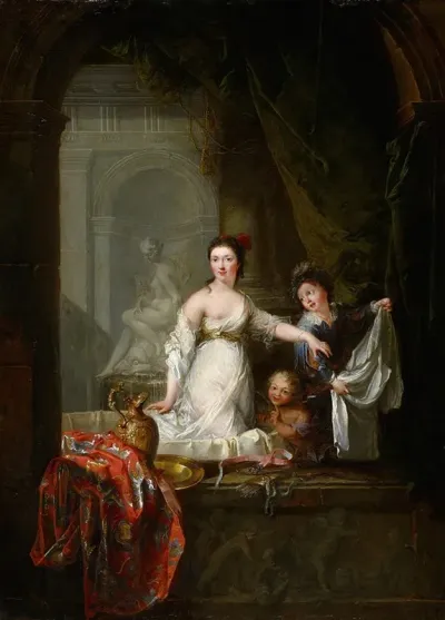 Lady In The Bath With Cupids