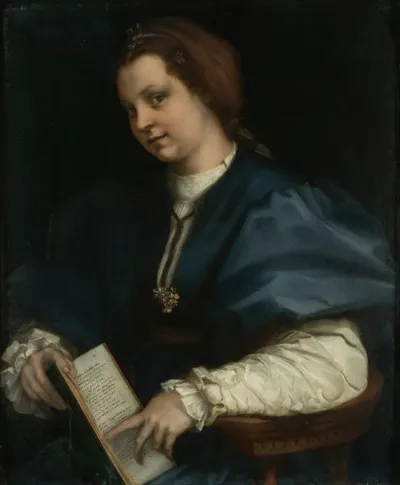 Lady With A Book Of Petrarchs Rhyme