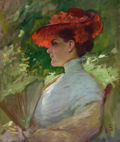 Lady With A Red Hat Portrait Of Maggie Wilson