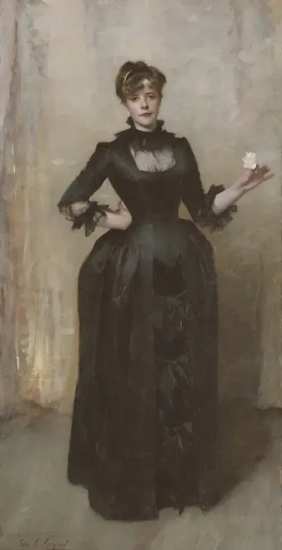 Lady With The Rose Charlotte Louise Burckhardt
