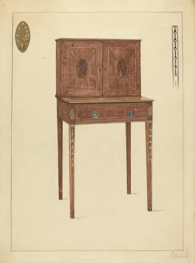 Ladys Writing Cabinet 2