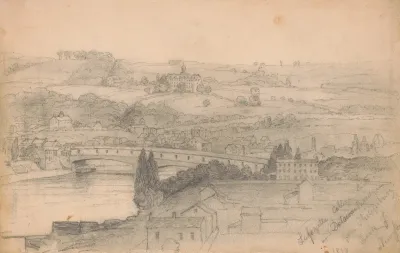Lafayette College Easton And Delaware Bridge From Philipsburg