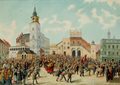Lajkonik In The Main Market Square In Krakow