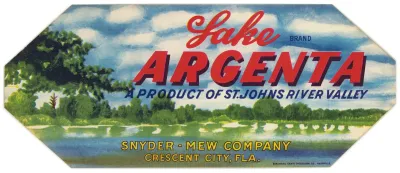 Lake Argenta Brand Produce Label