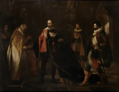 Lamoral Count Of Egmont Taking Leave Of His Wife