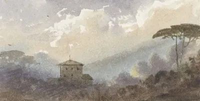 Landhuis Tussen De Bossen In Een Berglandschap