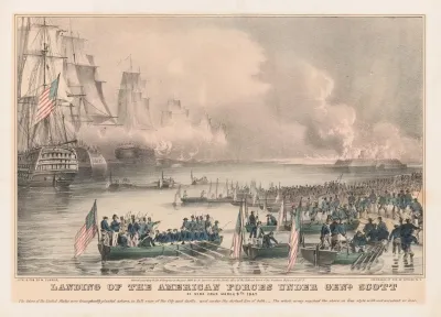 Landing Of The American Forces Under Genl Scott At Vera Cruz March 9th 1847