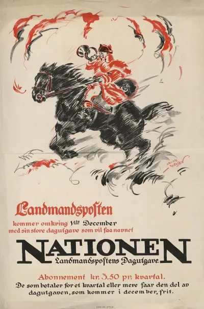 Landmandsposten Kommer Omkring 1ste December Med Sin Store Dagutgave Som Vil Faa Navnet Nationen Landmandspostens Dagutgave